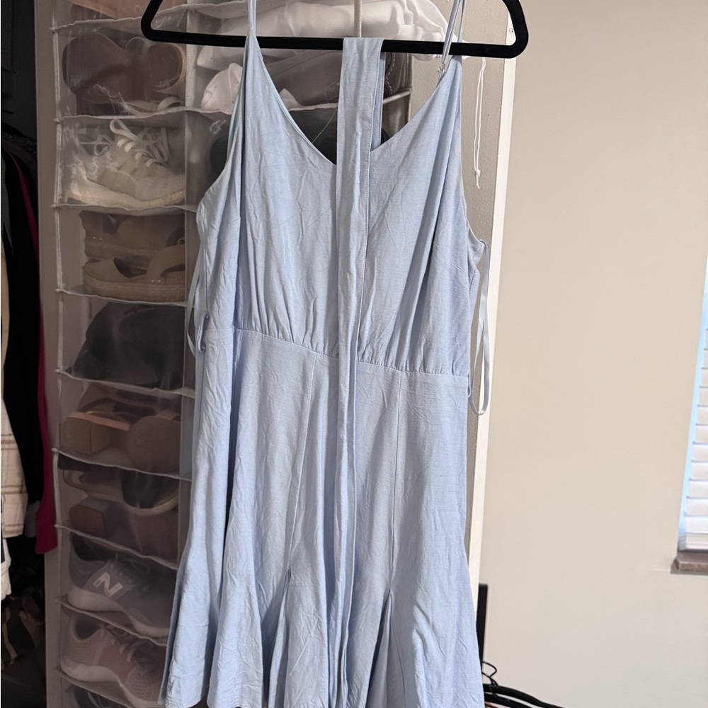 Light Blue Sleeveless Mini Dress